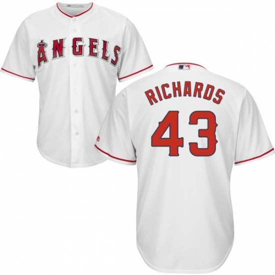Men's Majestic Los Angeles Angels of Anaheim 43 Garrett Richards Replica White Home Cool Base MLB Jersey