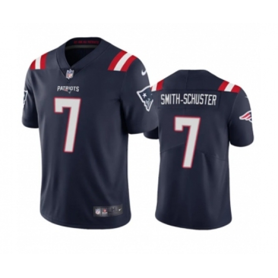 Men's New England Patriots 7 JuJu Smith-Schuster Navy Vapor Untouchable Stitched Football Jersey