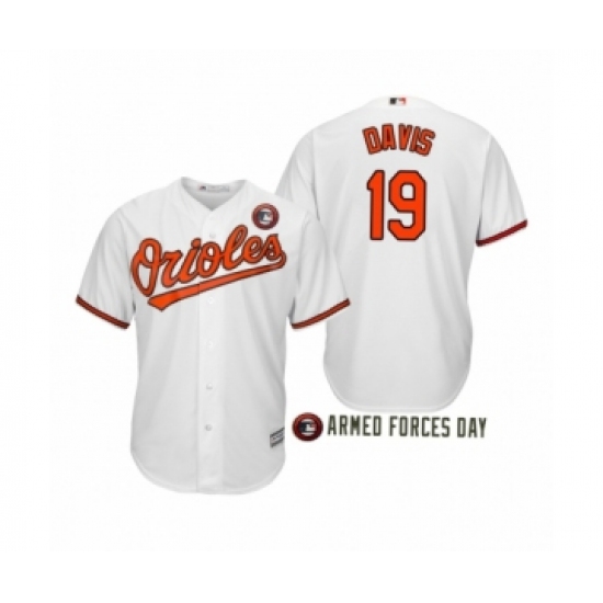 Youth Baltimore Orioles 2019 Armed Forces Day19 Chris Davis White Jersey