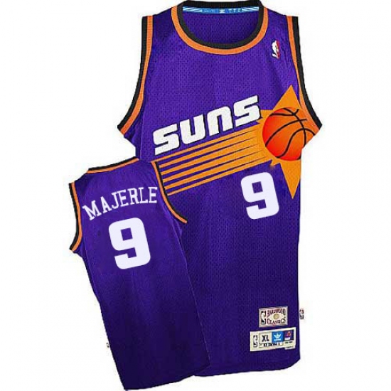 Men's Adidas Phoenix Suns 9 Dan Majerle Authentic Purple Throwback NBA Jersey