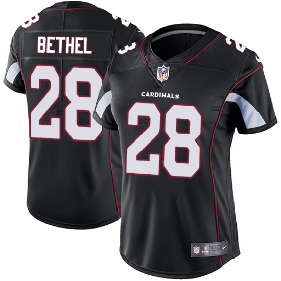 Women's Nike Arizona Cardinals 28 Justin Bethel Black Alternate Vapor Untouchable Limited Player NFL Jersey