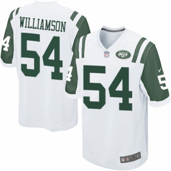 Men's Nike New York Jets 54 Avery Williamson Game White NFL Jersey