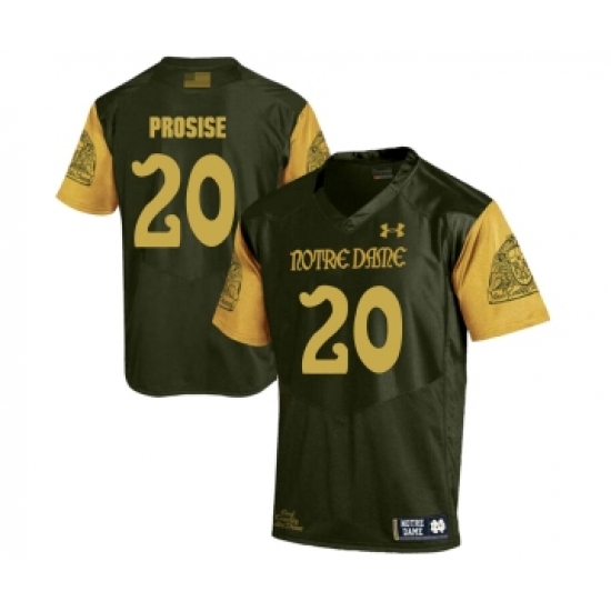 Notre Dame Fighting Irish 20 C.J. Prosise Olive Green College Football Jersey