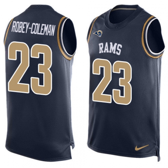 Men's Nike Los Angeles Rams 23 Nickell Robey-Coleman Limited Navy Blue Player Name & Number Tank Top NFL Jersey