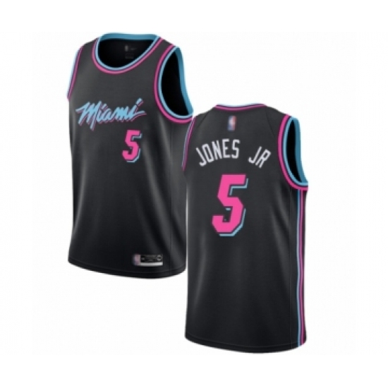 Women's Miami Heat 5 Derrick Jones Jr Swingman Black Basketball Jersey - City Edition