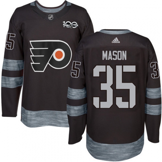 Adidas Philadelphia Flyers 35 Steve Mason Black 1917-2017 100th Anniversary Stitched NHL Jersey