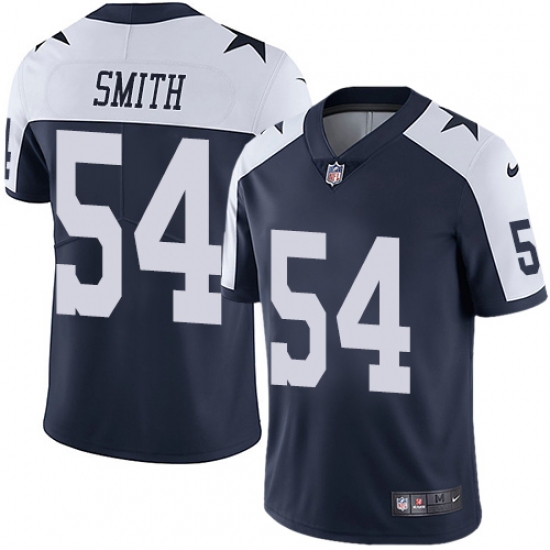 Men's Nike Dallas Cowboys 54 Jaylon Smith Navy Blue Throwback Alternate Vapor Untouchable Limited Player NFL Jersey