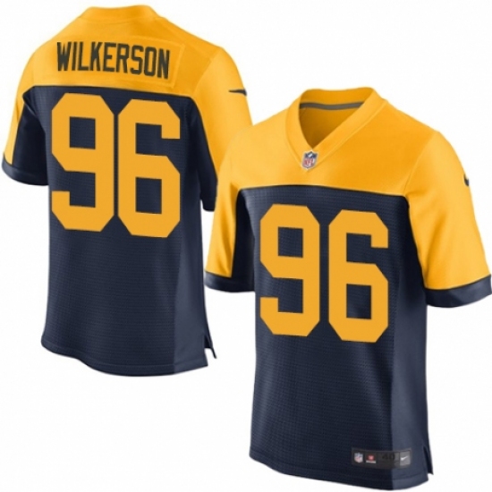 Men's Nike Green Bay Packers 96 Muhammad Wilkerson Elite Navy Blue Alternate NFL Jersey