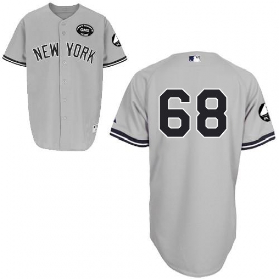Men's Majestic New York Yankees 68 Dellin Betances Replica Grey GMS "The Boss" MLB Jersey