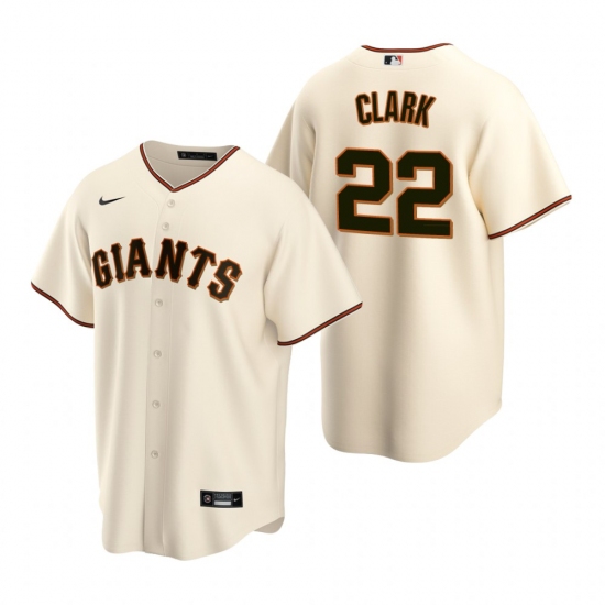 Men's Nike San Francisco Giants 22 Will Clark Cream Home Stitched Baseball Jerseyll Jersey