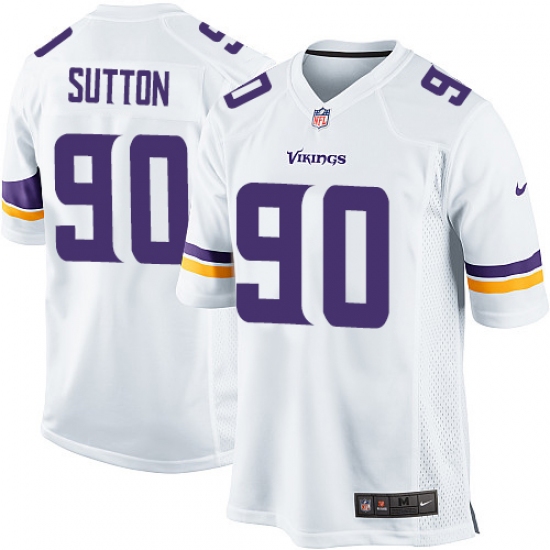 Men's Nike Minnesota Vikings 90 Will Sutton Game White NFL Jersey