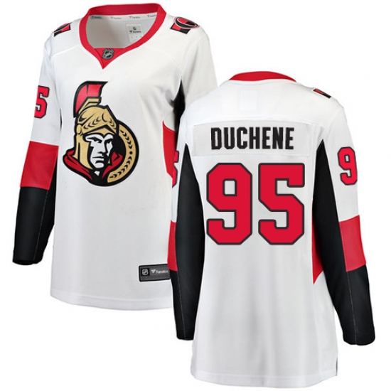 Women's Ottawa Senators 95 Matt Duchene Fanatics Branded White Away Breakaway NHL Jersey