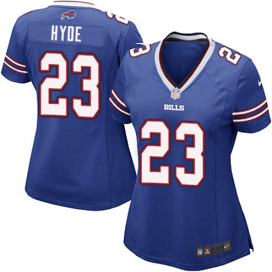 Women's Nike Buffalo Bills 23 Micah Hyde Game Royal Blue Team Color NFL Jersey