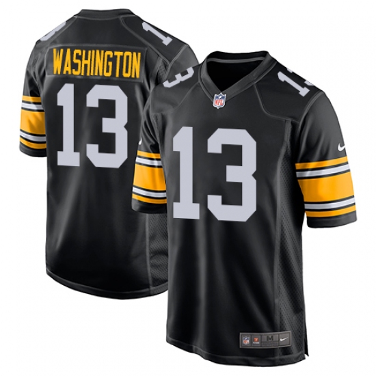 Men's Nike Pittsburgh Steelers 13 James Washington Game Black Alternate NFL Jersey