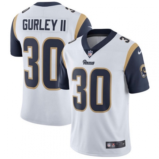 Youth Nike Los Angeles Rams 30 Todd Gurley White Vapor Untouchable Limited Player NFL Jersey