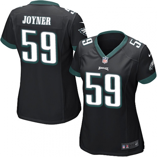 Women's Nike Philadelphia Eagles 59 Seth Joyner Game Black Alternate NFL Jersey