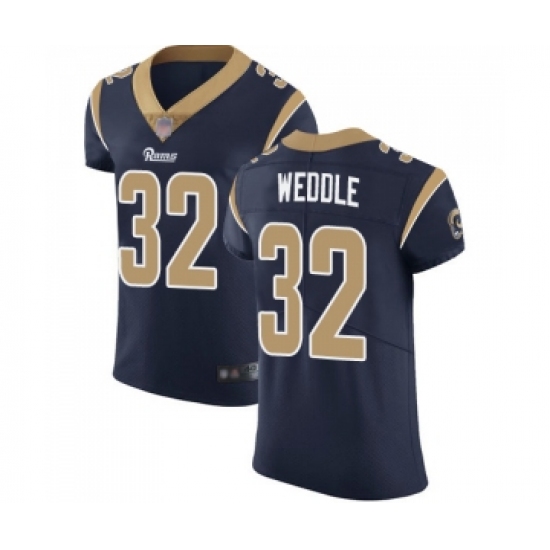 Men's Los Angeles Rams 32 Eric Weddle Navy Blue Team Color Vapor Untouchable Elite Player Football Jersey