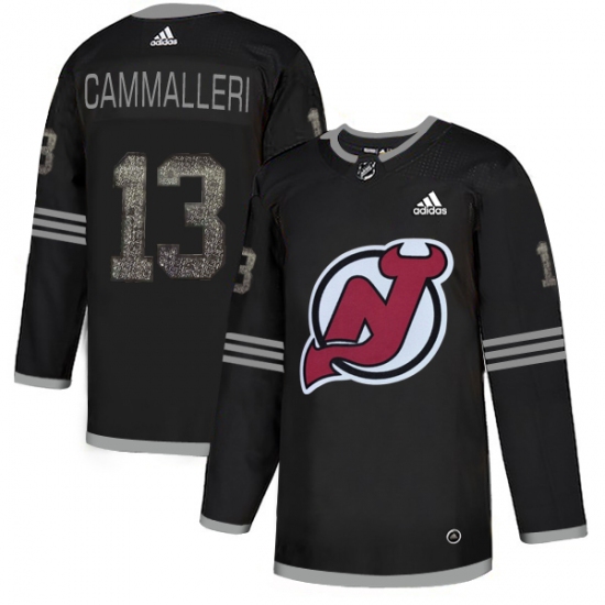 Men's Adidas New Jersey Devils 13 Michael Cammalleri Black Authentic Classic Stitched NHL Jersey