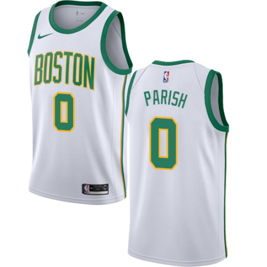 Youth Nike Boston Celtics 0 Robert Parish Swingman White NBA Jersey - City Edition