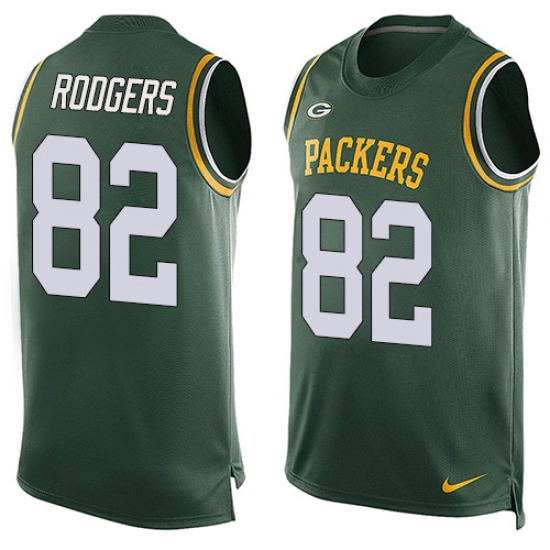 Men's Nike Green Bay Packers 82 Richard Rodgers Limited Green Player Name & Number Tank Top NFL Jersey