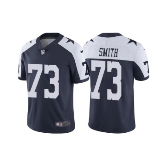 Men's Dallas Cowboys 73 Tyler Smith Navy Thanksgiving Vapor Limited Stitched Jersey
