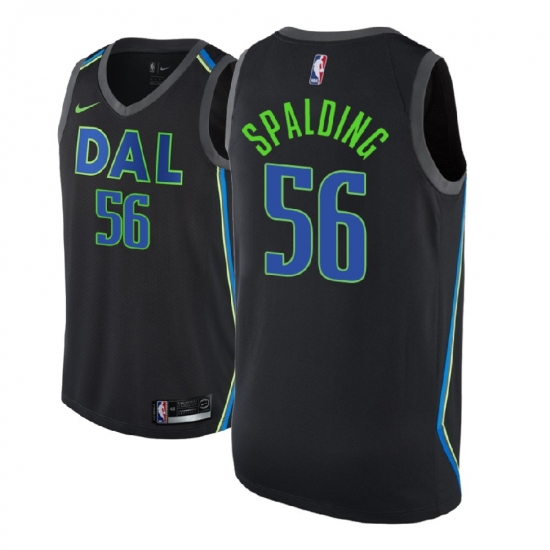 Men NBA 2018-19 Dallas Mavericks 56 Raymond Spalding City Edition Black Jersey