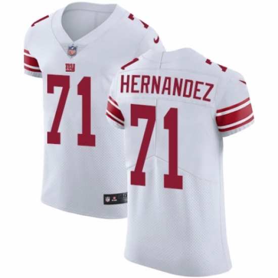 Men's Nike New York Giants 71 Will Hernandez White Vapor Untouchable Elite Player NFL Jersey