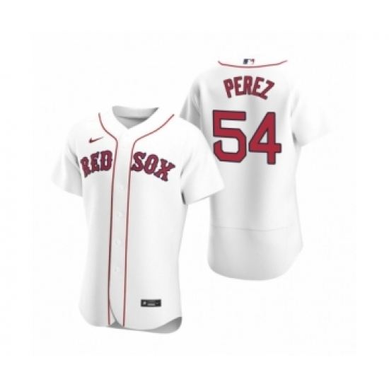 Men's Boston Red Sox 54 Martin Perez Nike White Authentic 2020 Home Jersey