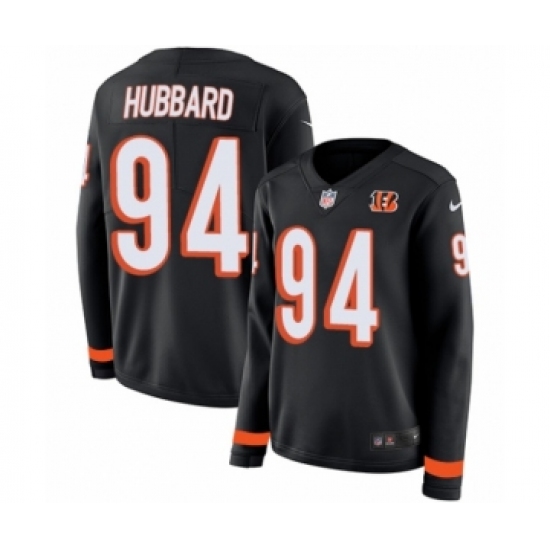 Women's Nike Cincinnati Bengals 94 Sam Hubbard Limited Black Therma Long Sleeve NFL Jersey