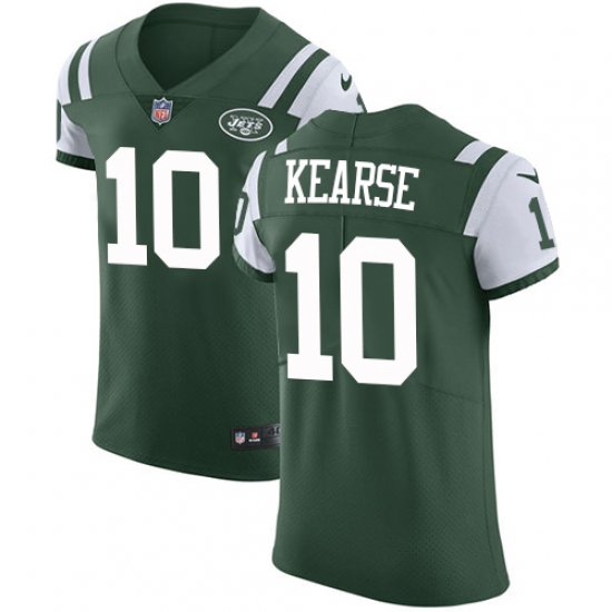 Men's Nike New York Jets 10 Jermaine Kearse Elite Green Team Color NFL Jersey