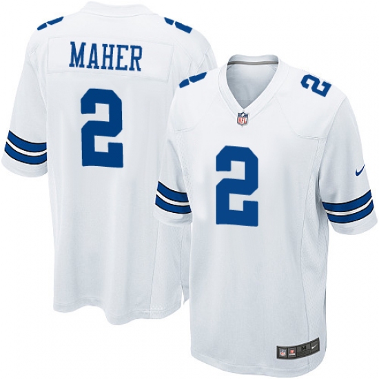 Men's Nike Dallas Cowboys 2 Brett Maher Game White NFL Jersey