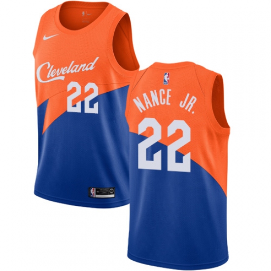 Men's Nike Cleveland Cavaliers 22 Larry Nance Jr. Swingman Blue NBA Jersey - City Edition
