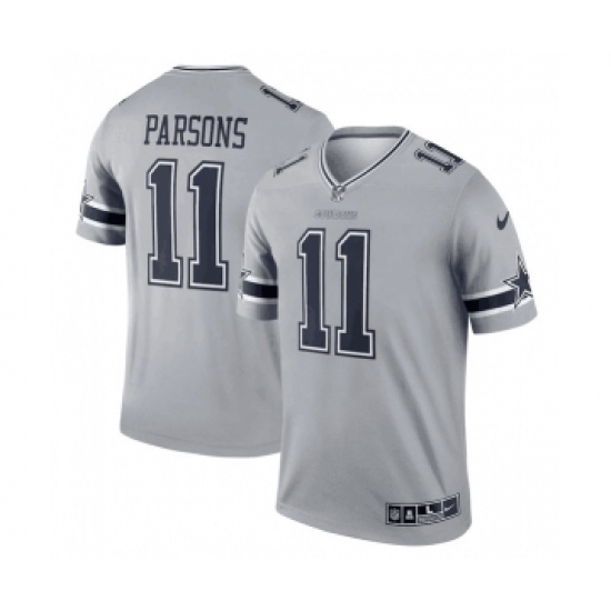 Men's Dallas Cowboys 11 Micah Parsons Gray Stitched Game Jersey