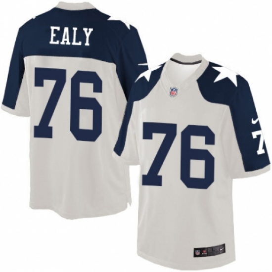 Men's Nike Dallas Cowboys 76 Kony Ealy Limited White Throwback Alternate NFL Jersey