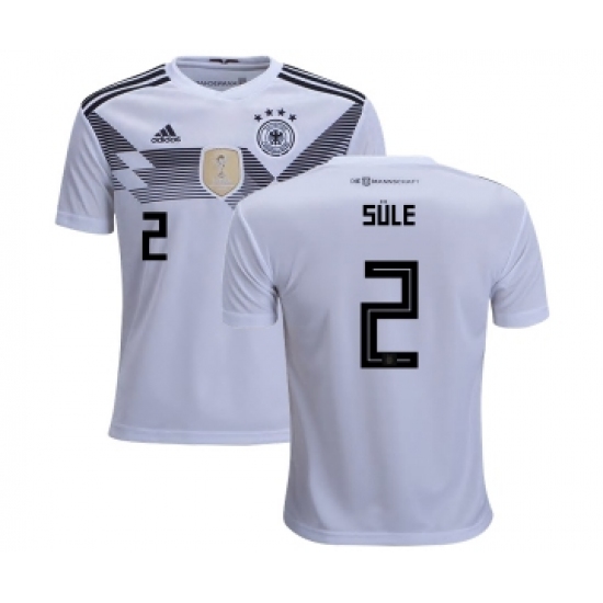 Germany 2 Sule White Home Kid Soccer Country Jersey