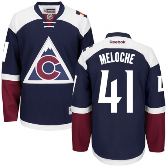 Youth Reebok Colorado Avalanche 41 Nicolas Meloche Premier Blue Third NHL Jersey