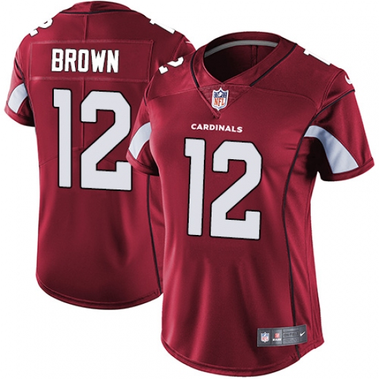Women's Nike Arizona Cardinals 12 John Brown Red Team Color Vapor Untouchable Limited Player NFL Jersey