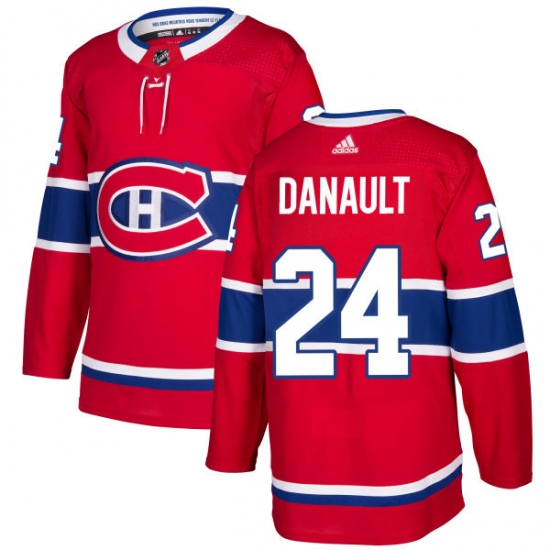 Men's Adidas Montreal Canadiens 24 Phillip Danault Authentic Red Home NHL Jersey