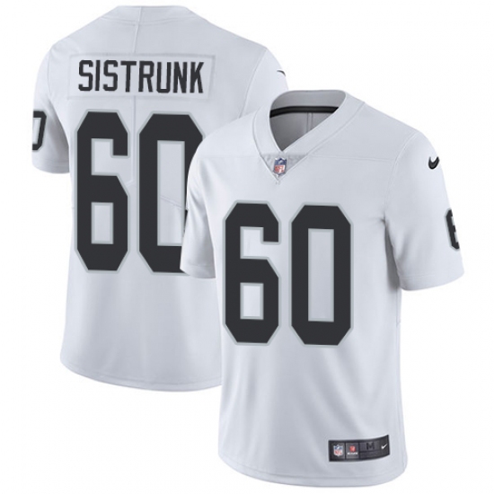 Youth Nike Oakland Raiders 60 Otis Sistrunk White Vapor Untouchable Limited Player NFL Jersey