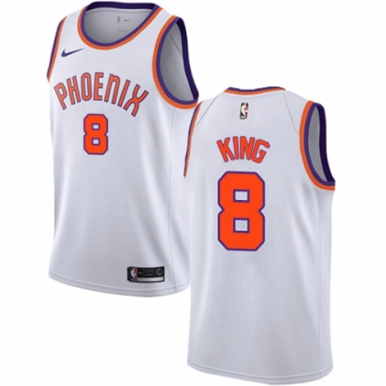 Women's Nike Phoenix Suns 8 George King Swingman White NBA Jersey - Association Edition
