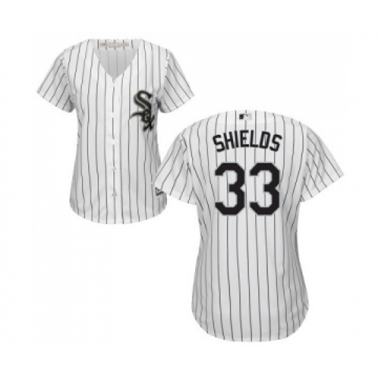 Women's Majestic Chicago White Sox 33 James Shields Replica White Home Cool Base MLB Jerseys