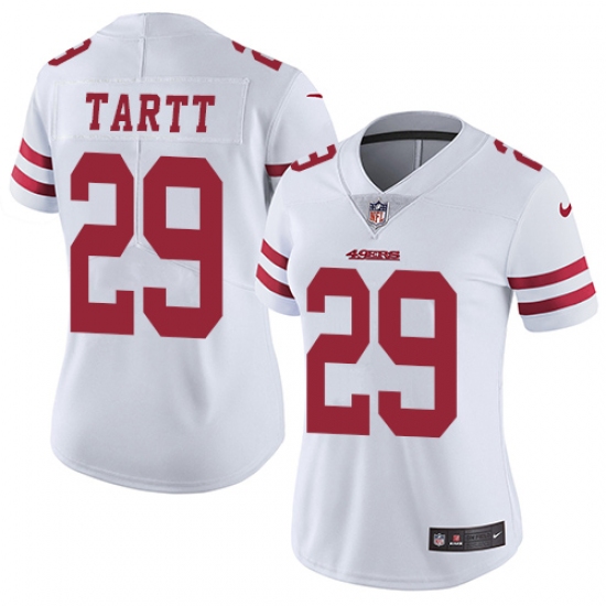 Women's Nike San Francisco 49ers 29 Jaquiski Tartt White Vapor Untouchable Limited Player NFL Jersey