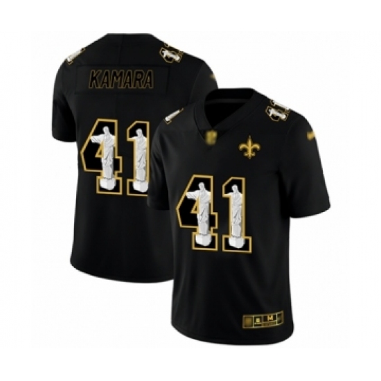 Men's New Orleans Saints 41 Alvin Kamara Black Jesus Faith Limited Football Jersey