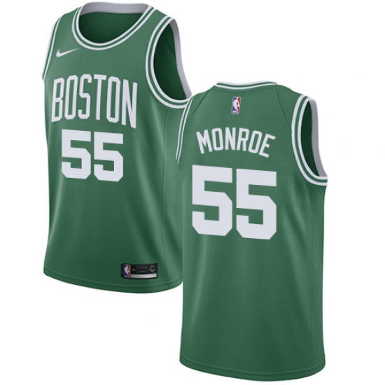 Men's Nike Boston Celtics 55 Greg Monroe Swingman Green(White No.) Road NBA Jersey - Icon Edition