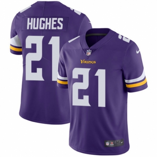 Youth Nike Minnesota Vikings 21 Mike Hughes Purple Team Color Vapor Untouchable Limited Player NFL Jersey