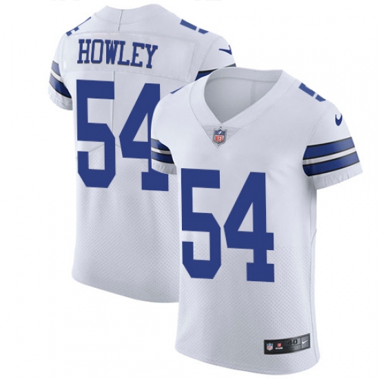 Men's Nike Dallas Cowboys 54 Chuck Howley Elite White NFL Jersey