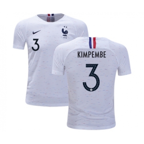 France 3 Kimpembe Away Kid Soccer Country Jersey