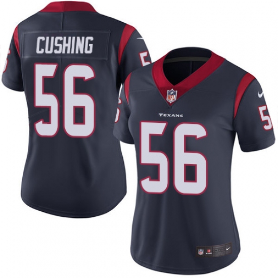 Women's Nike Houston Texans 56 Brian Cushing Limited Navy Blue Team Color Vapor Untouchable NFL Jersey
