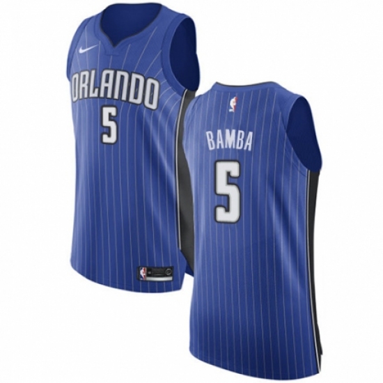 Women's Nike Orlando Magic 5 Mohamed Bamba Authentic Royal Blue NBA Jersey - Icon Edition