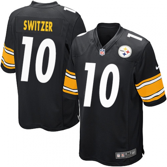 Men's Nike Pittsburgh Steelers 10 Ryan Switzer Game Black Team Color NFL Jersey